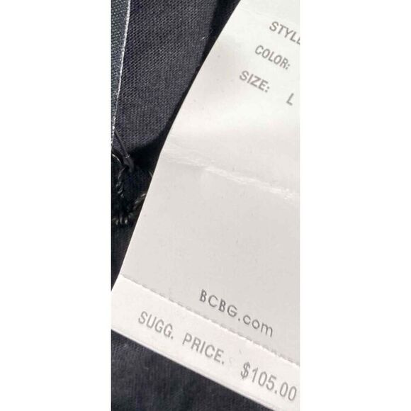 NEW BCBGMAXAZRIA Black Long Sleeve Sequin Accent Shirt Sz L - Picture 4 of 4